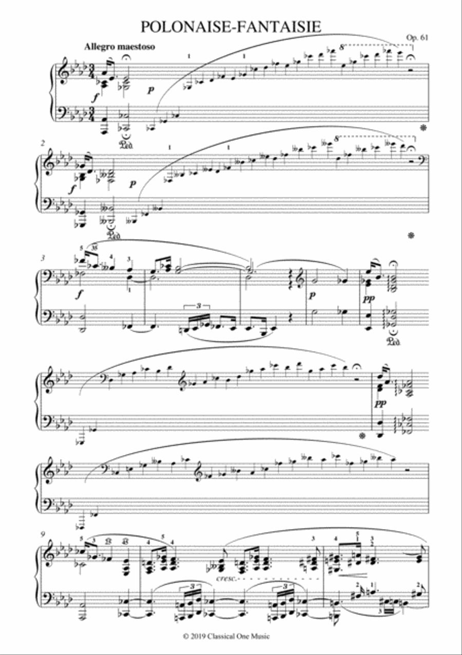 Chopin - Polonaise-Fantaisie in A-Flat Major, Op. 61 No.1 Small Ensemble scores gallery preview page 2