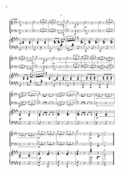 Champagne Galop by H.C. Lumbye, arr. for Piano Trio