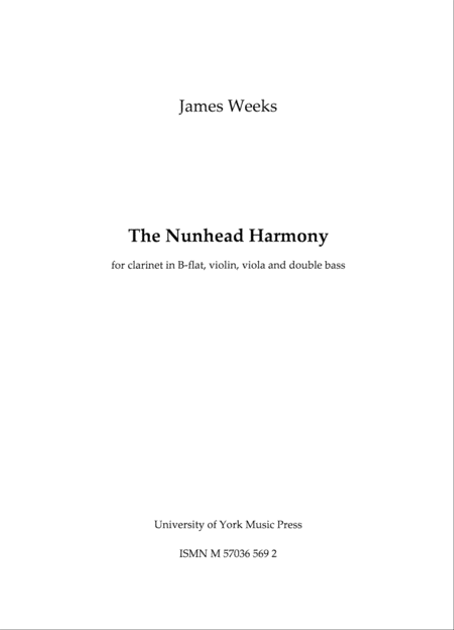 The Nunhead Harmony Clarinet scores gallery preview page 1
