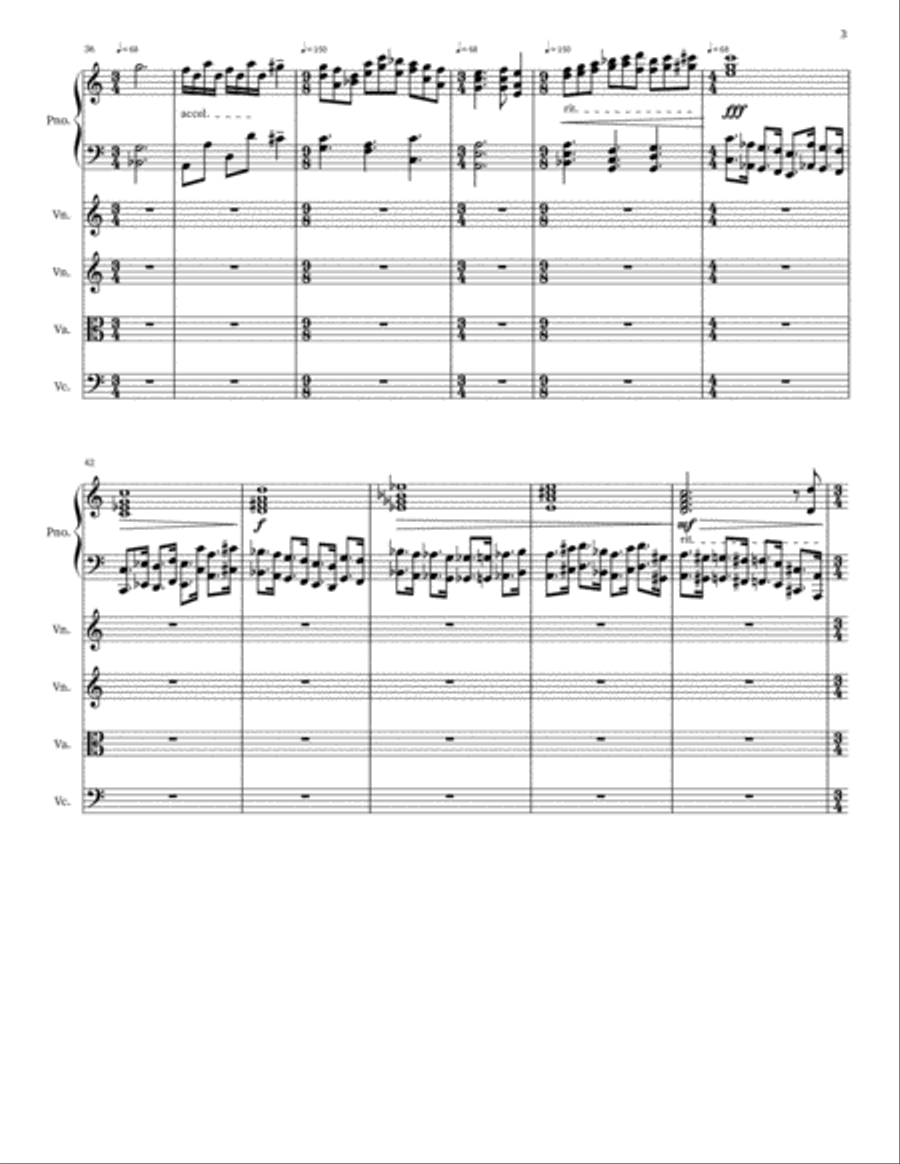 Prelude: Dance Of The Zodiac Piano Quintet scores gallery preview page 3