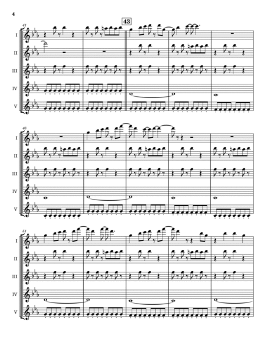 White Wedding Woodwind Quintet scores gallery preview page 5