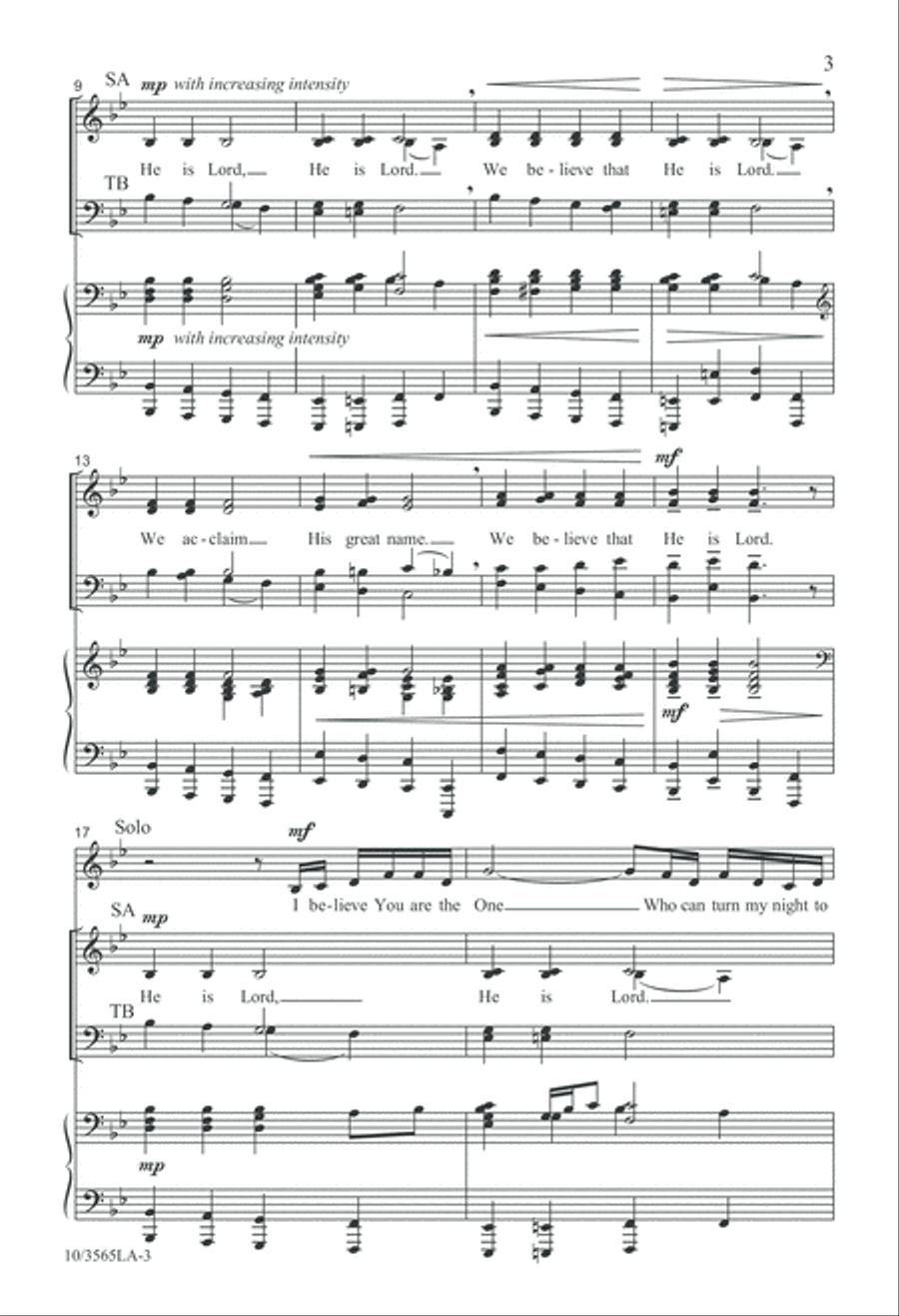He Is Lord 4-Part scores gallery preview page 3