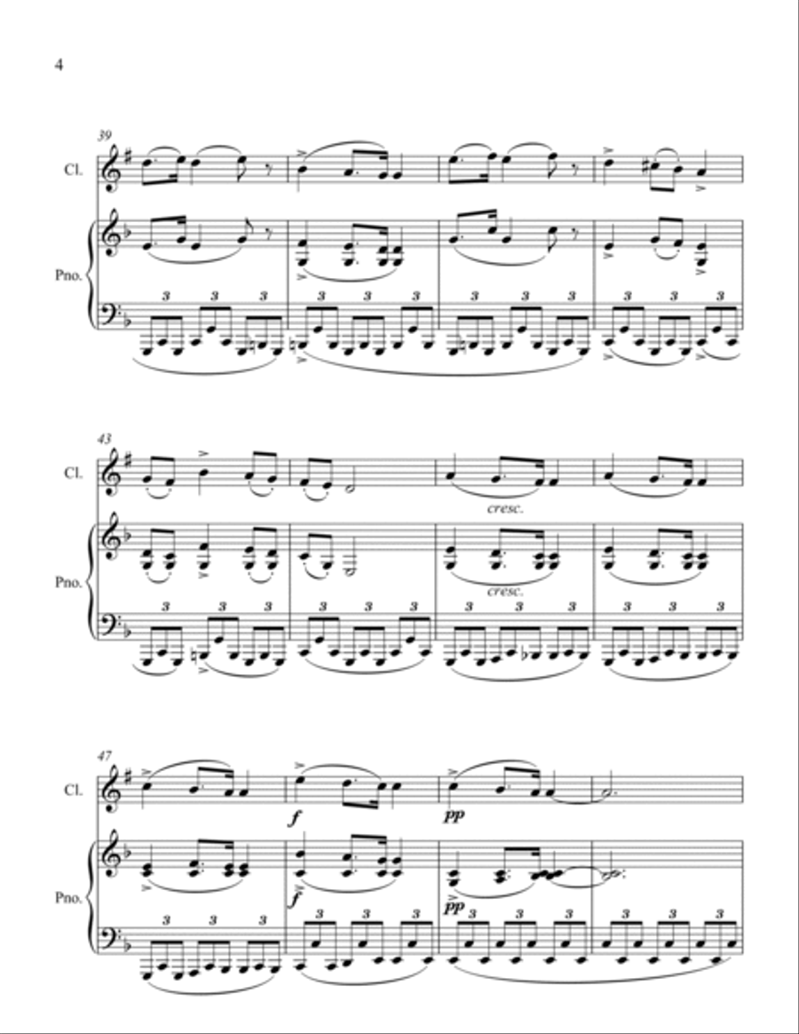 Moments Musicaux I Clarinet Solo scores gallery preview page 4