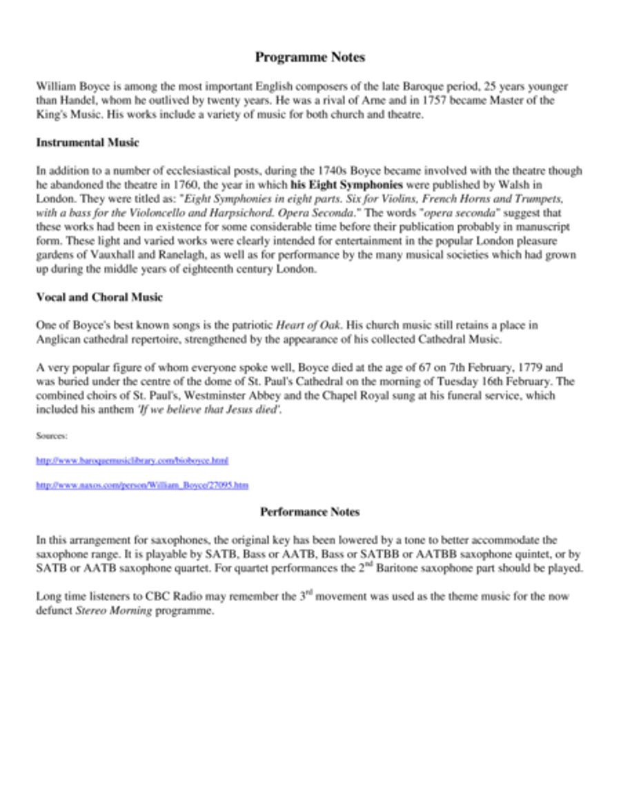 Symphony No 1 Saxophone Quintet scores gallery preview page 1