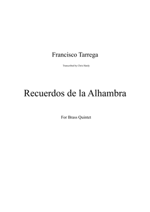 Recuerdos de la Alhambra for Brass Quintet