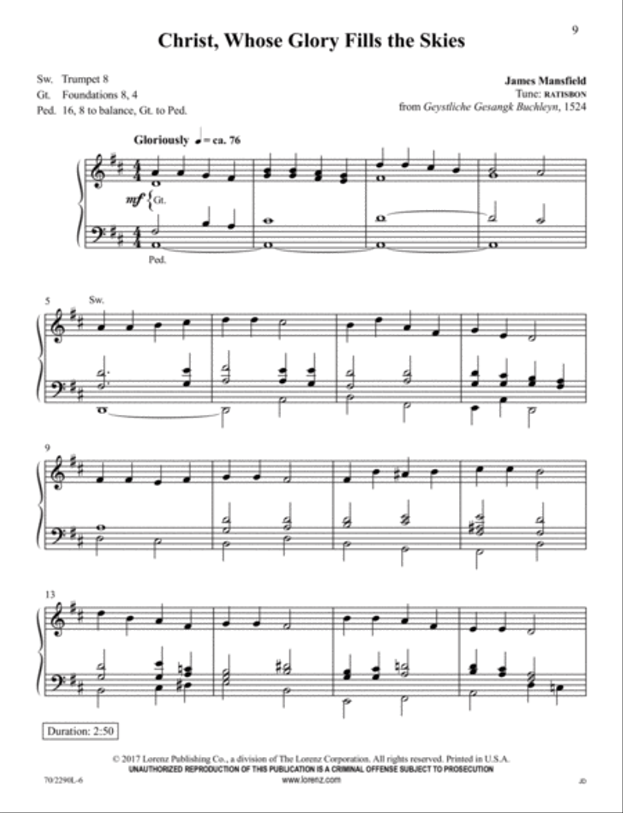 Easy Hymns for Organ Organ Solo scores gallery preview page 4