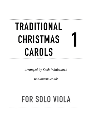 Book cover for Traditional Christmas Carols for solo viola, Book 1