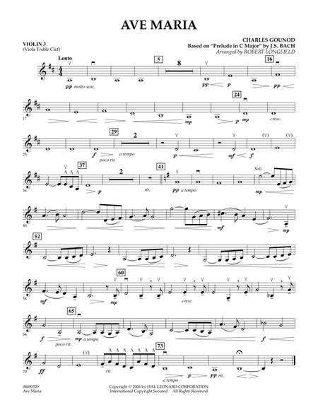 Ave Maria - Violin 3 (Viola T.C.)