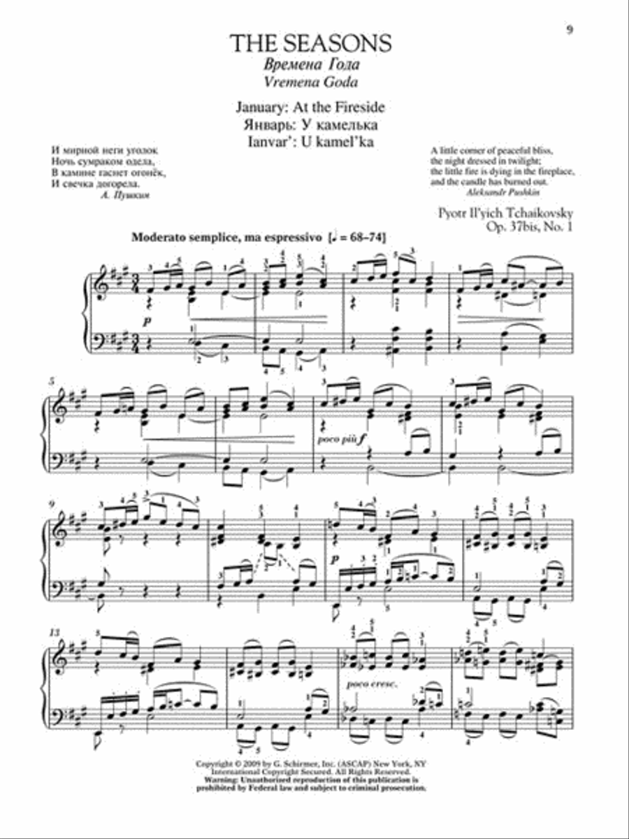 The Seasons, OP. 37bis The Seasons, OP. 37bis Piano Solo scores gallery preview page 6