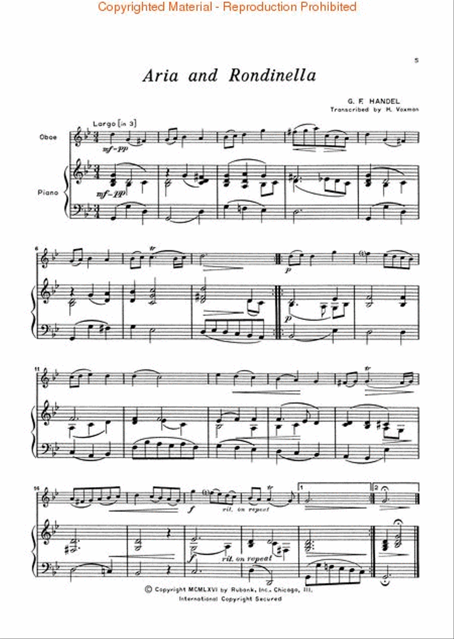 Concert and Contest Collection - Oboe (Piano Accompanimet part)