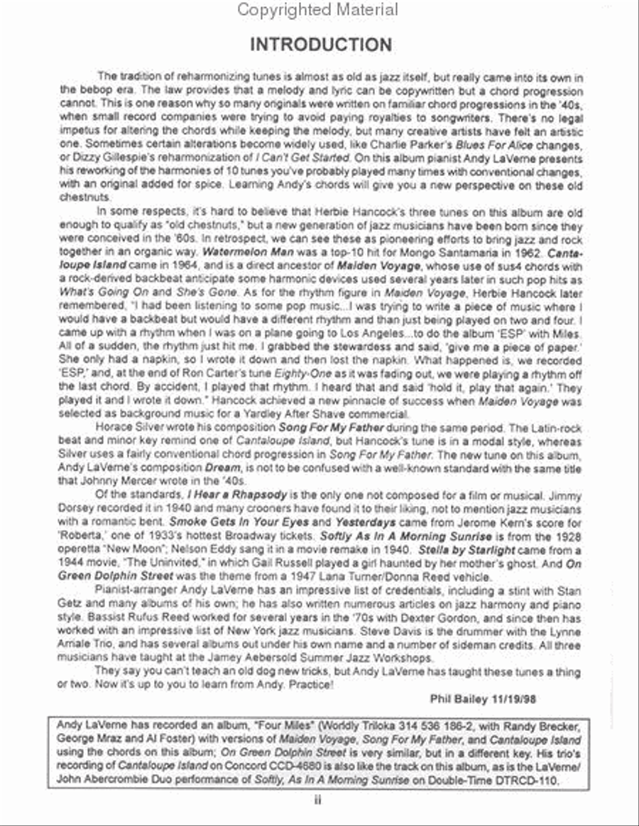 Volume 85 - Tunes You Thought You Knew - Reharmonized Standards Voice scores gallery preview page 3