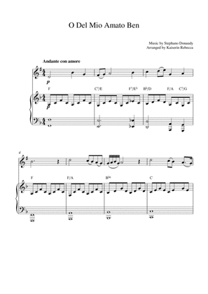 O Del Mio Amato Ben (for tenor sax solo and piano accompaniment)