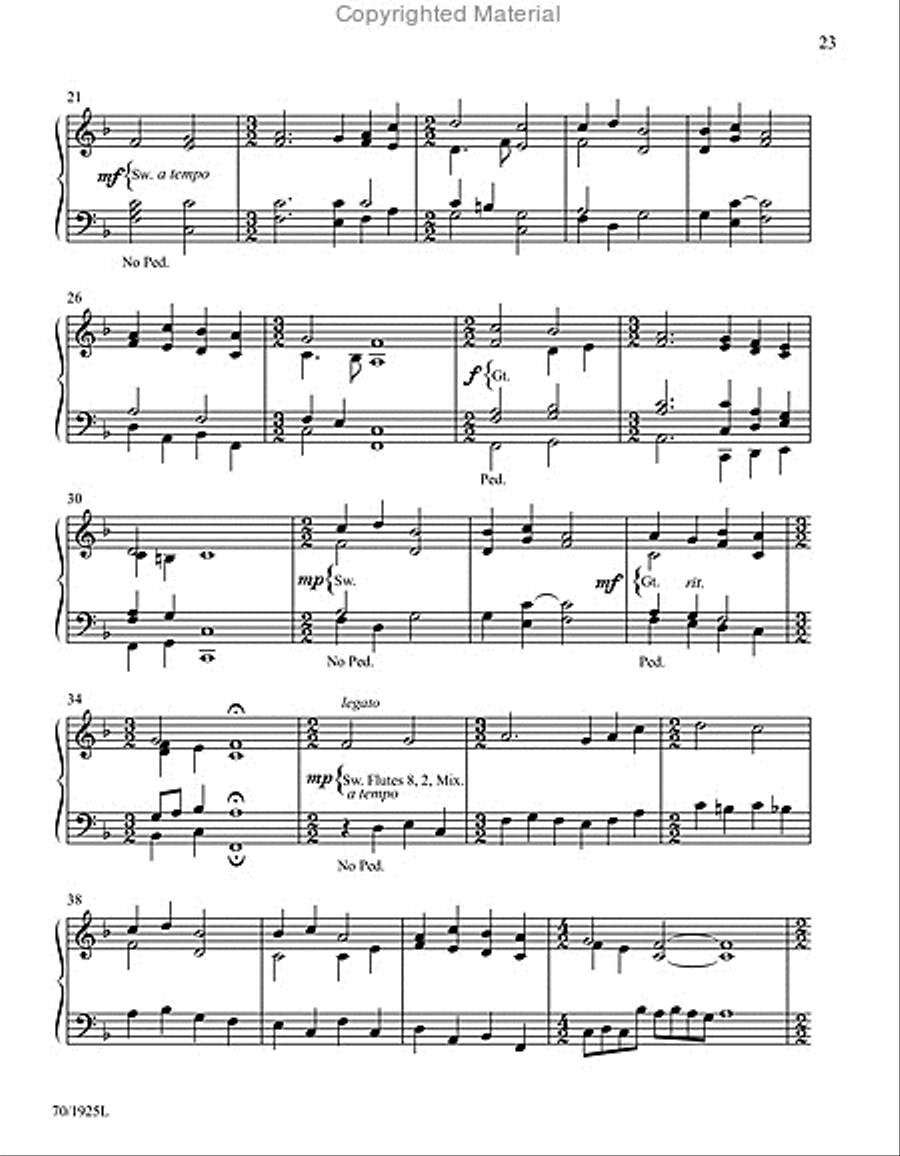 See Amid the Winter's Snow Organ Solo scores gallery preview page 14