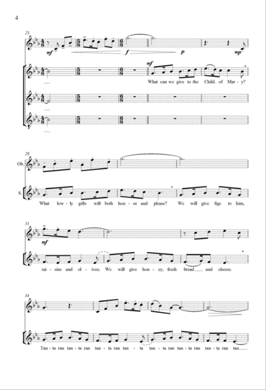 Catalonian Carol 4-Part scores gallery preview page 2