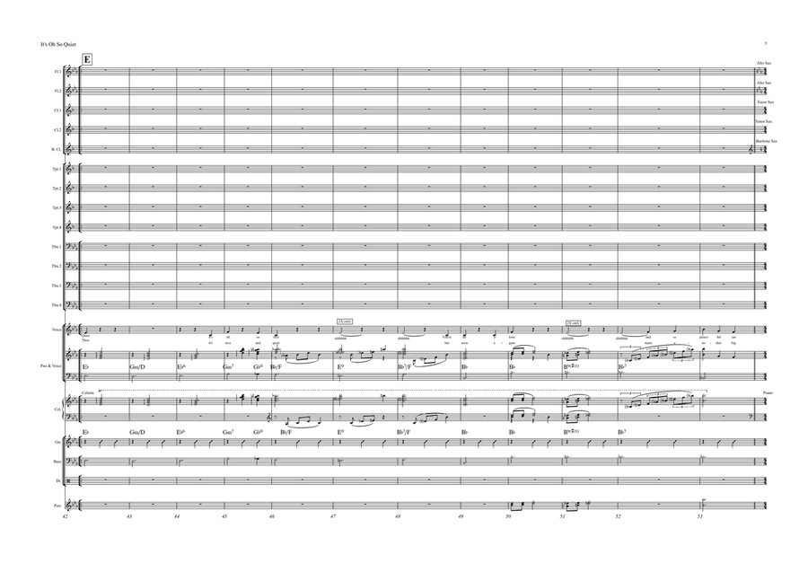 It's Oh So Quiet (und Jetzt Ist Es Still) Jazz Ensemble scores gallery preview page 5