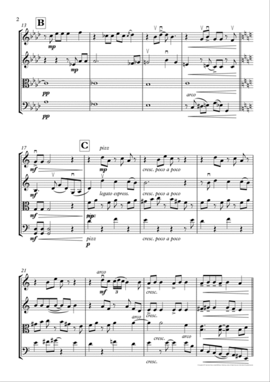 Wuthering Heights String Quartet scores gallery preview page 2