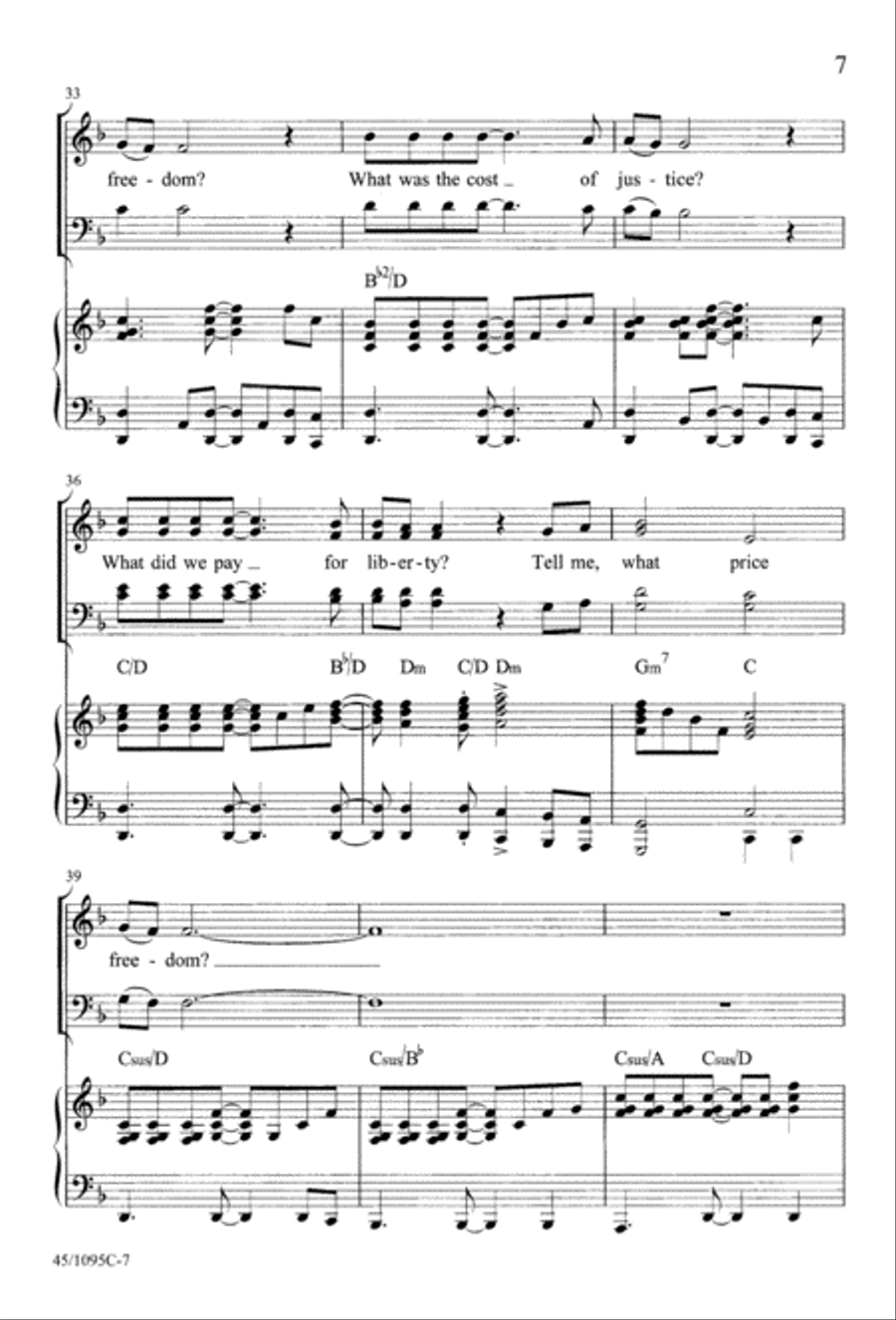 What Price Freedom? 4-Part scores gallery preview page 9