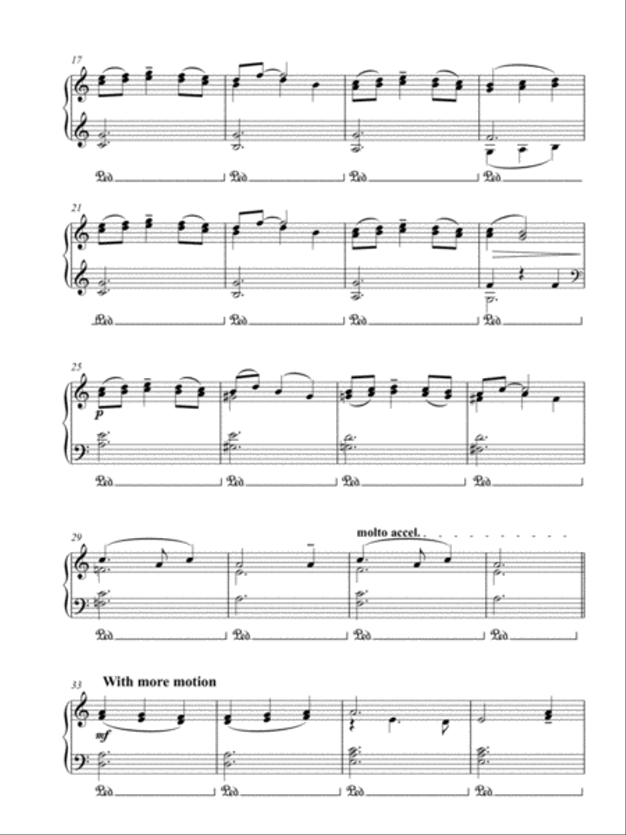 Standing on a Bridge Looking at a Moonlit River Piano Solo scores gallery preview page 2