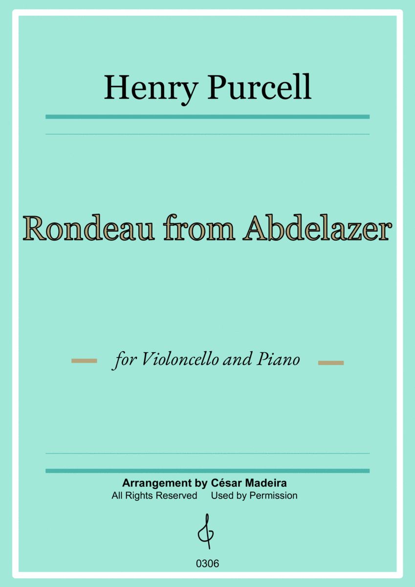 Rondeau from Abdelazer - Cello and Piano (Full Score) image number null