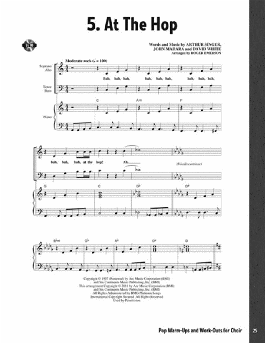 Pop Warm-ups & Work-outs for Choir Choir scores gallery preview page 6