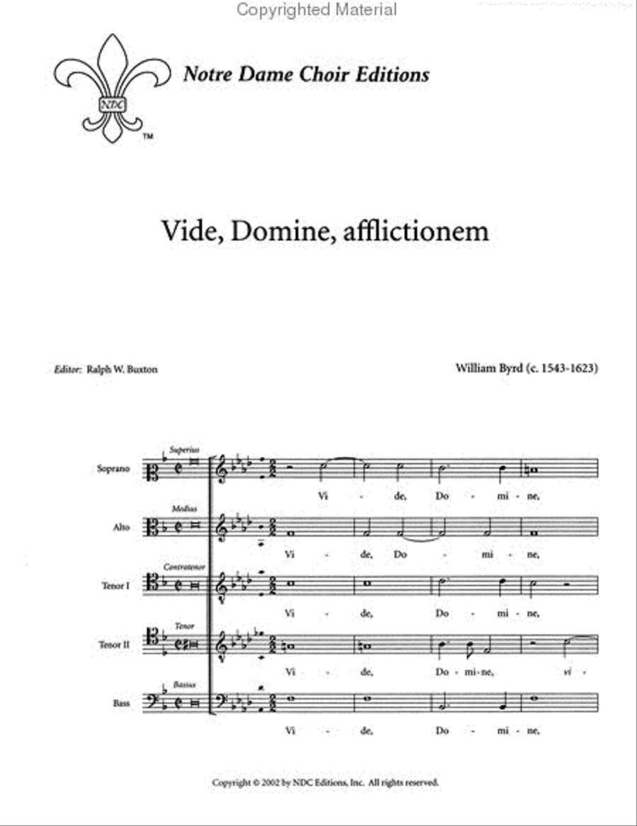 Vide, Domine, afflictionem SATTB scores gallery preview page 2