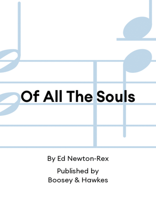 Book cover for Of All The Souls