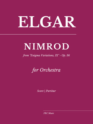 Book cover for "Nimrod" from 'Enigma Variations', n. IX, Op. 36 (for Orchestra)