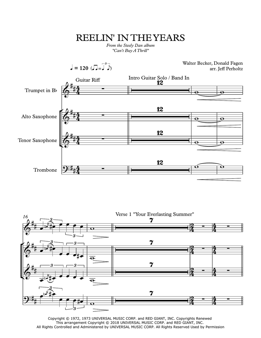 Reeling In The Years Small Ensemble scores gallery preview page 1