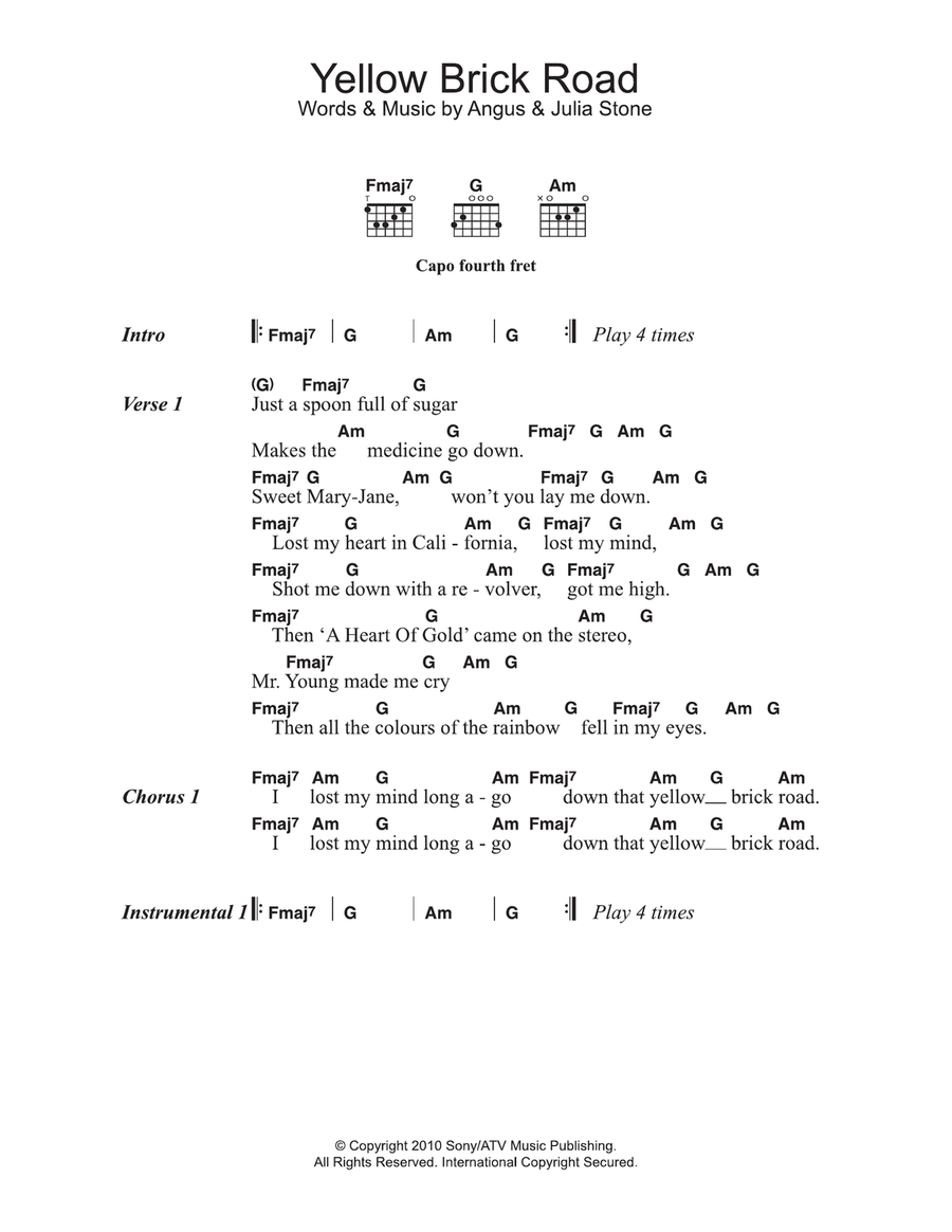 Yellow Brick Road Yellow Brick Road Acoustic Guitar scores gallery preview page 1