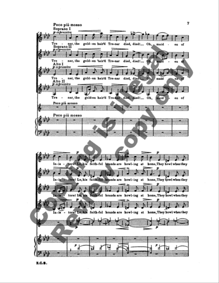 Gesaenge fuer Frauenchor, Op. 17: No. 4. Song from Ossian's Fingal SSA scores gallery preview page 7