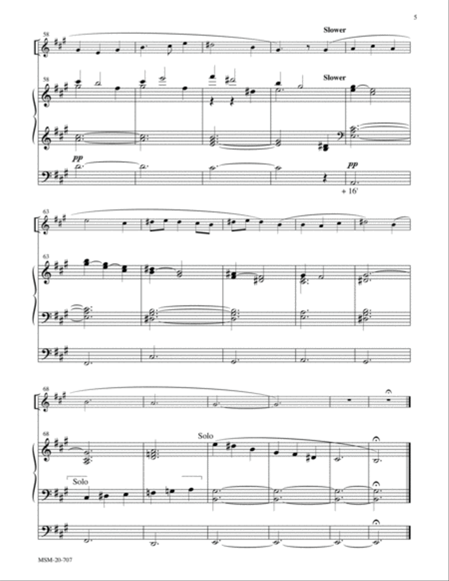 Psalm 121: I Will Lift up My Eyes unto the Hills Organ scores gallery preview page 5