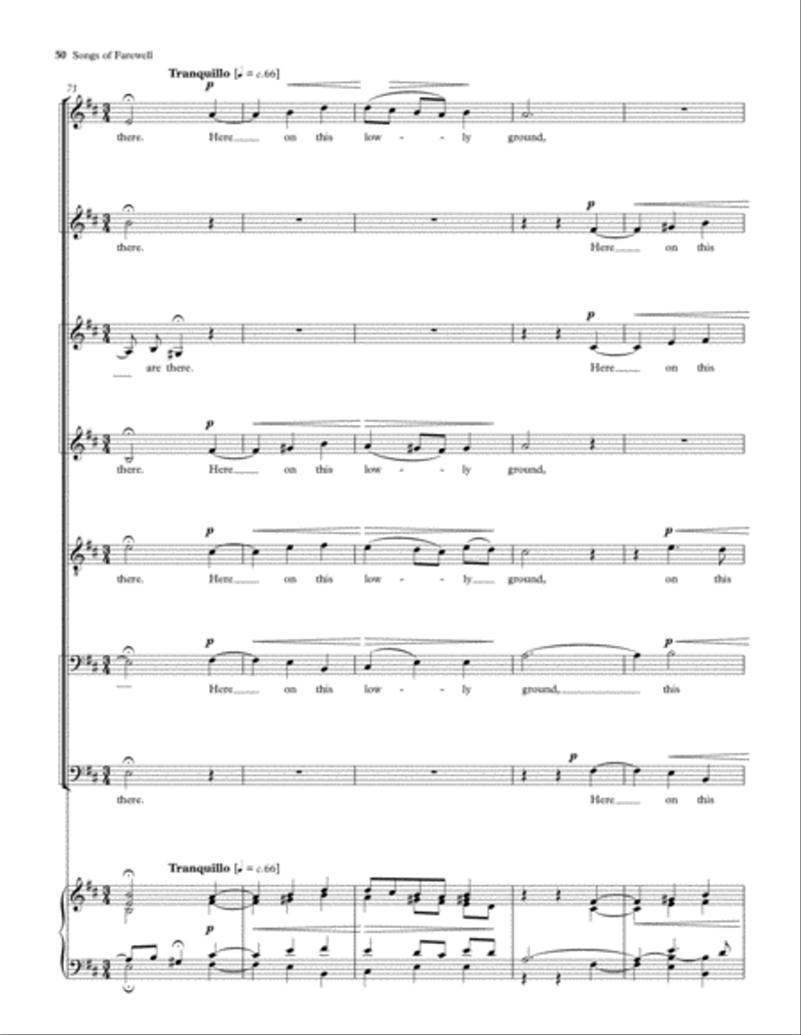 Songs of Farewell Divisi scores gallery preview page 51