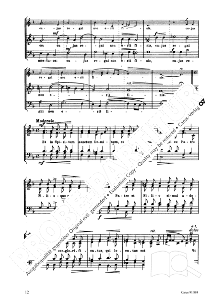 VIII. Missa super Dixit Maria 4-Part scores gallery preview page 13