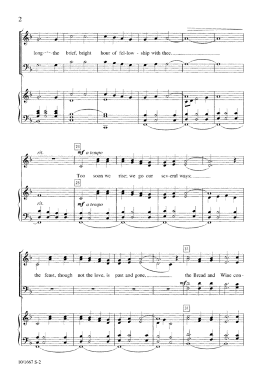 This is the Hour of Banquet and of Song 4-Part scores gallery preview page 2