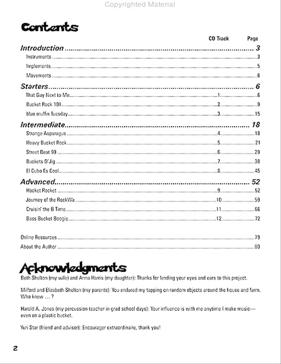 Give Me a Bucket CD scores gallery preview page 2