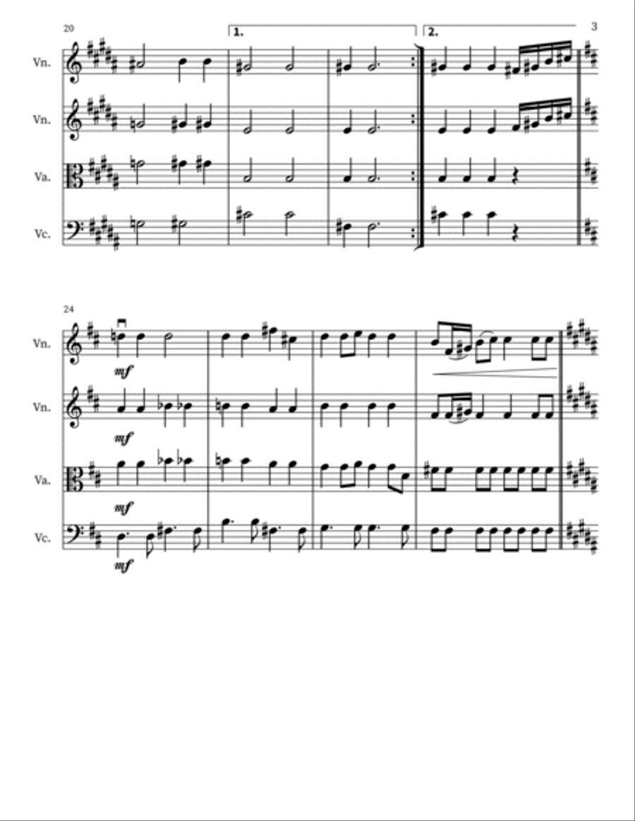 Listen Listen String Quartet scores gallery preview page 3