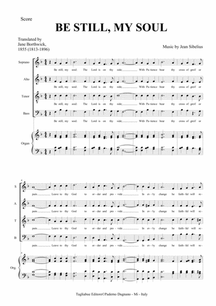 BE STILL, MY SOUL - For SATB Choir image number null