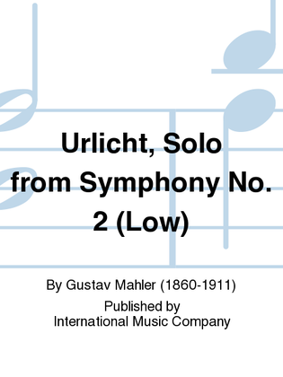 Book cover for Urlicht, Solo from Symphony No. 2 (Low)