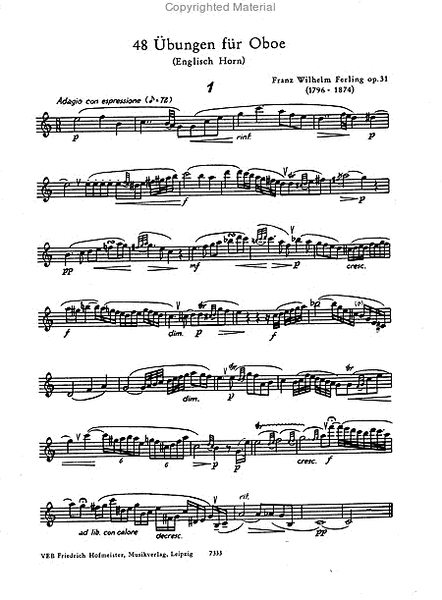 48 Ubungen fur Oboe, op. 31