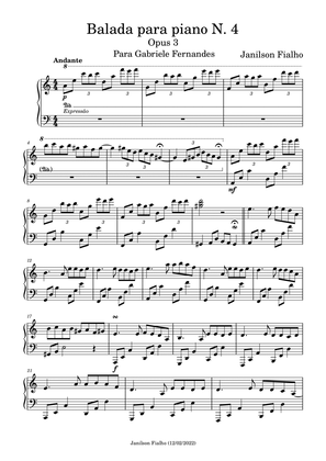 Balada para Piano N. 4, Opus 3