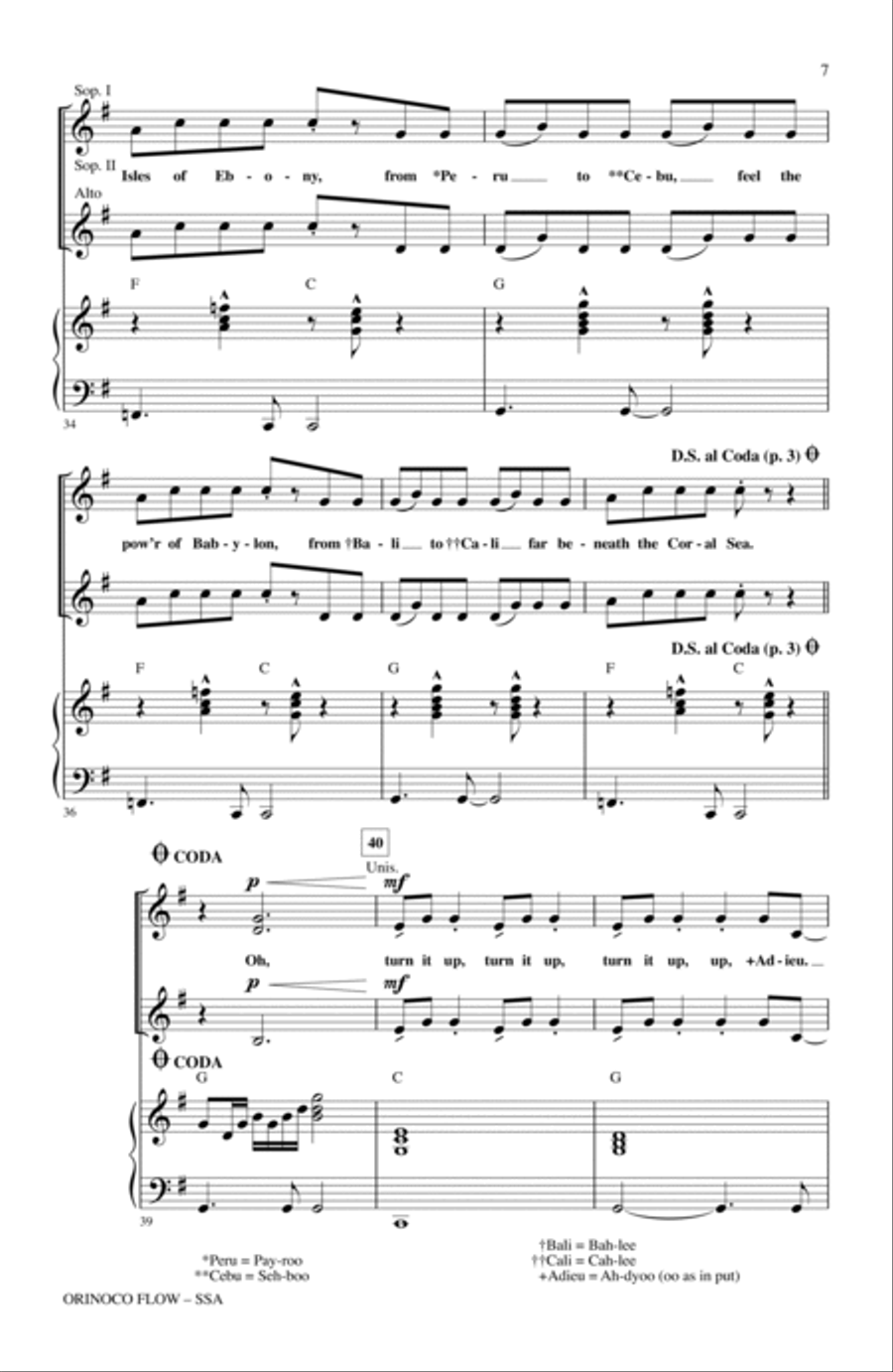 Orinoco Flow (arr. Kirby Shaw) SSA scores gallery preview page 6