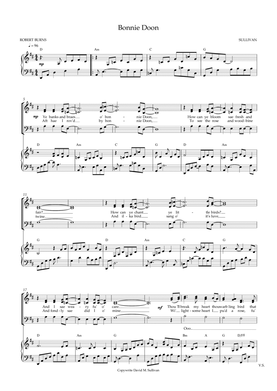 Bonnie Doon Bonnie Doon 3-Part scores gallery preview page 1