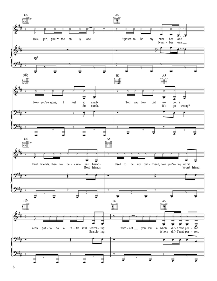 Alive Piano, Vocal, Guitar scores gallery preview page 6