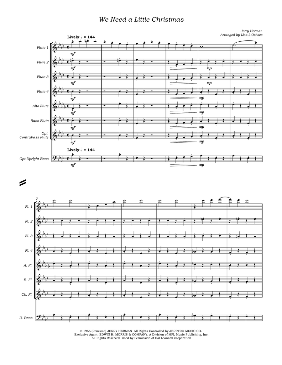 We Need A Little Christmas Flute Choir scores gallery preview page 5