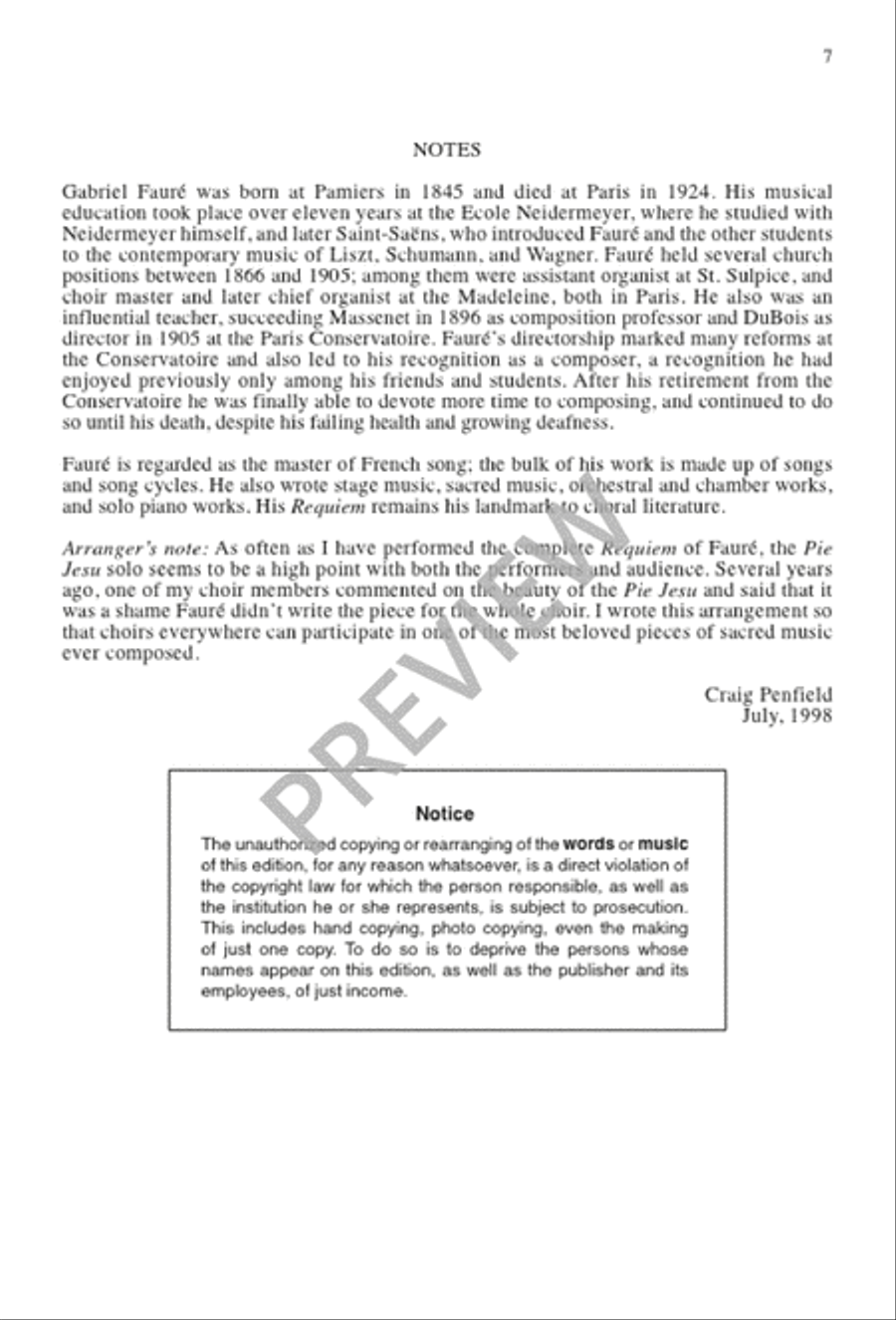 Pie Jesu Pie Jesu 4-Part scores gallery preview page 7