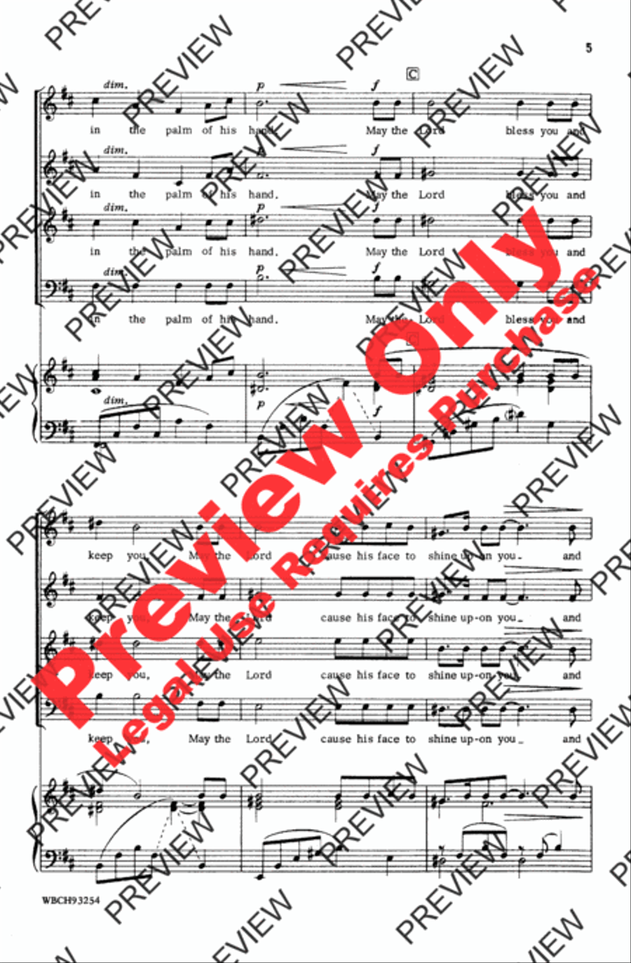 Old Irish Blessing 4-Part scores gallery preview page 5