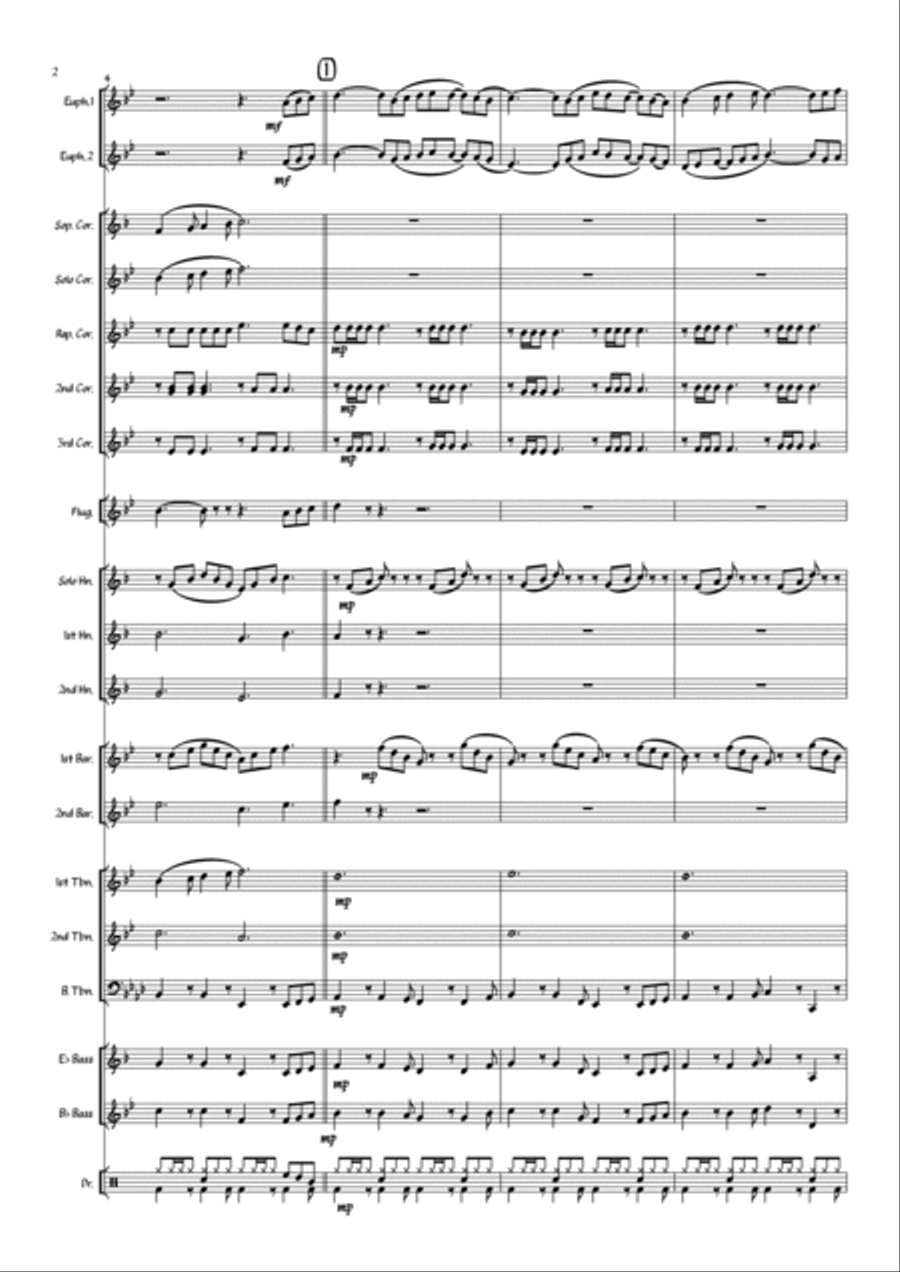 Aria - Euphonium Duet & Brass Band Brass Band scores gallery preview page 4