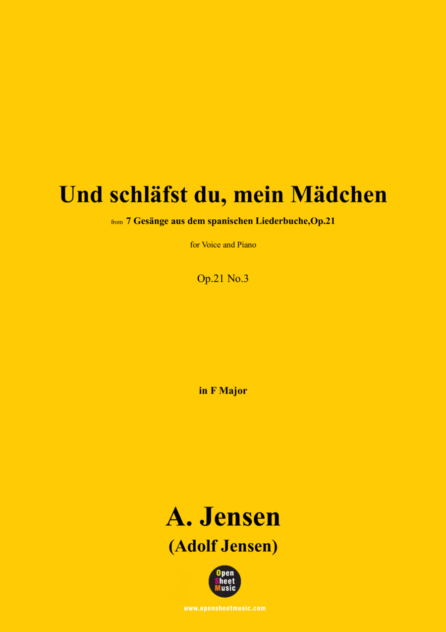 A. Jensen-Und schläfst du,mein Mädchen,in F Major,Op.21 No.3 Voice scores gallery preview page 1