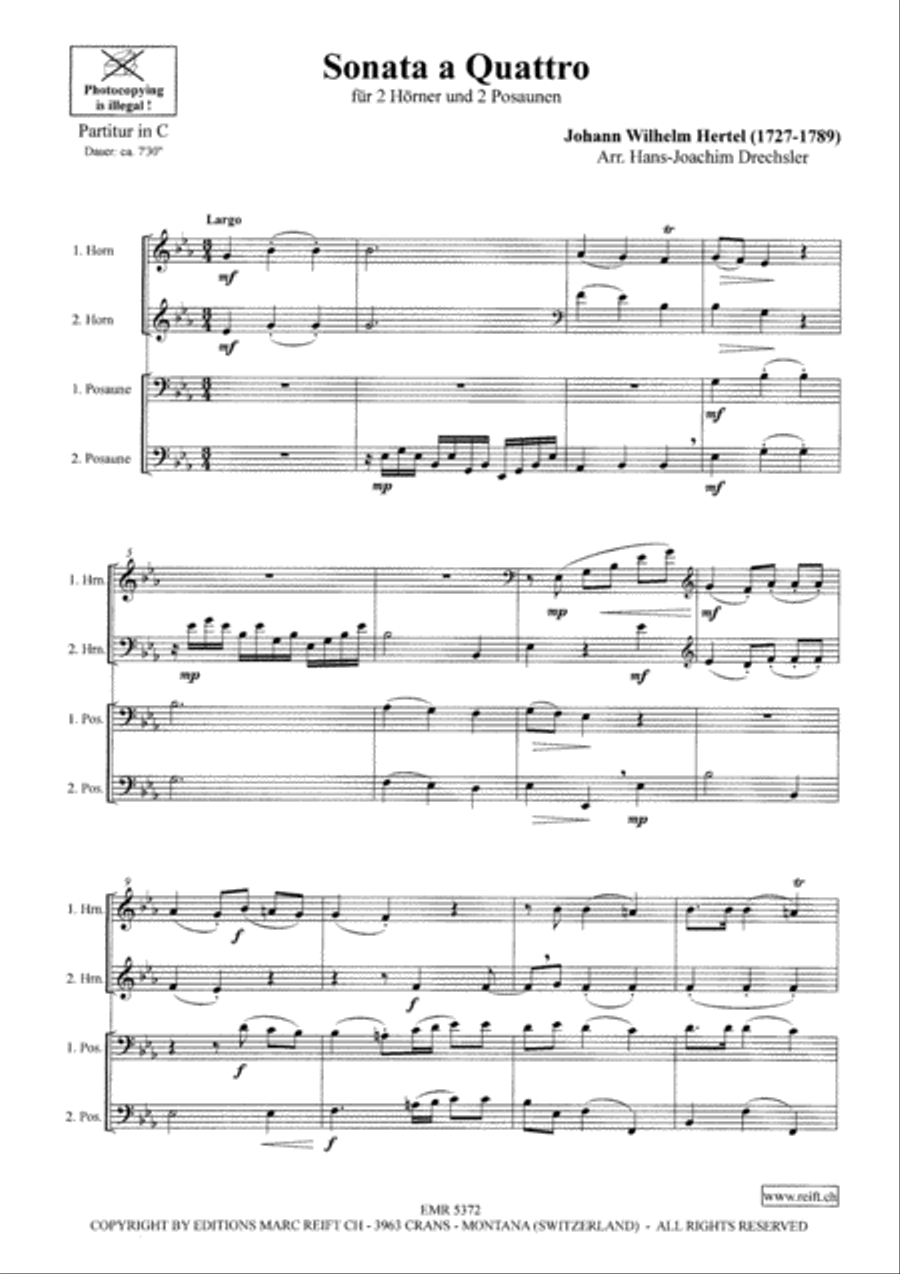 Sonata a Quattro Brass Ensemble scores gallery preview page 3