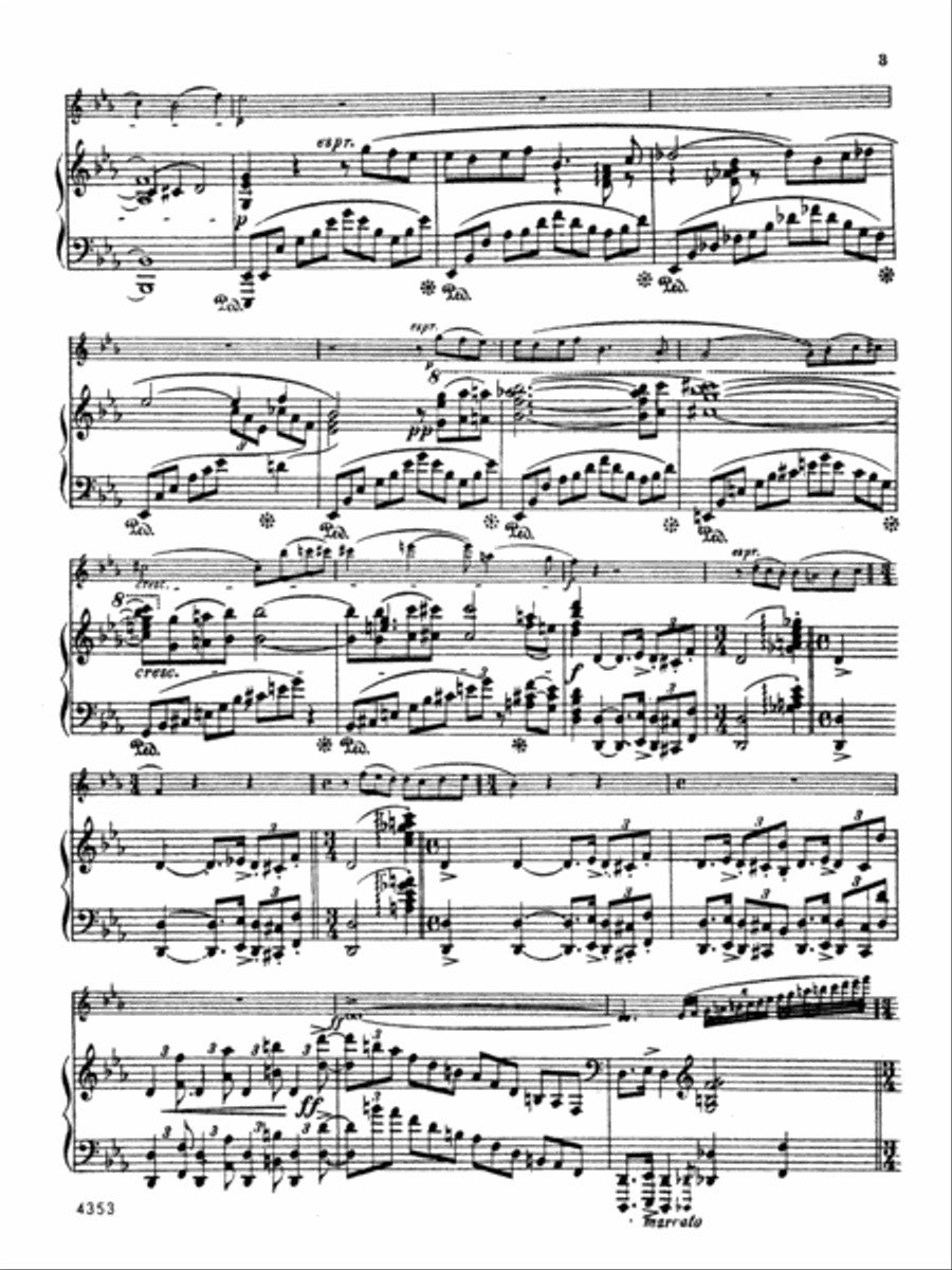 Strauss: Sonata in E flat Major, Op. 18 Piano scores gallery preview page 3